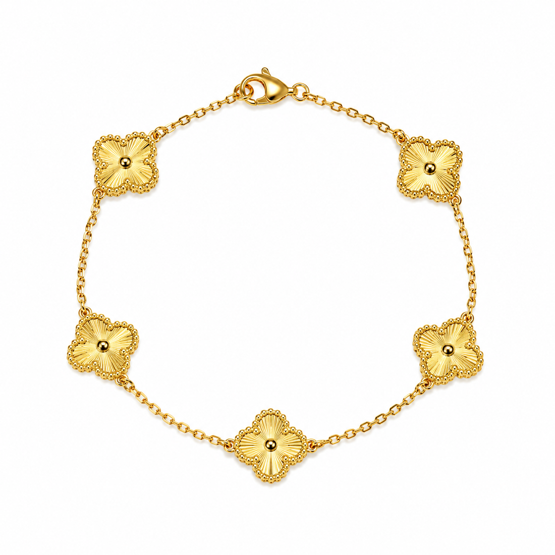 Pulseira Trevos Nina Banhado em Ouro 18K