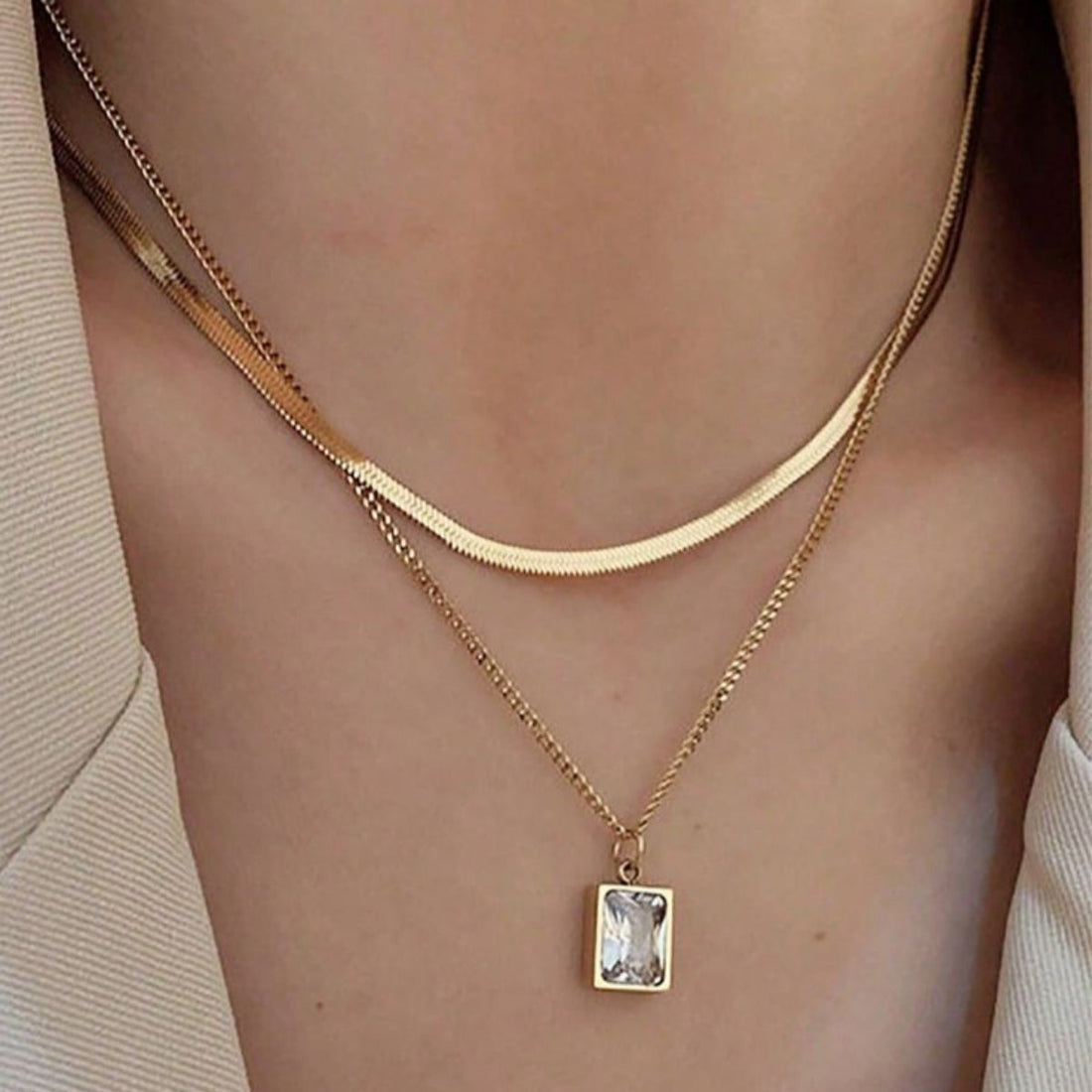 Mix Colar Eloise Banhado em Ouro 18K