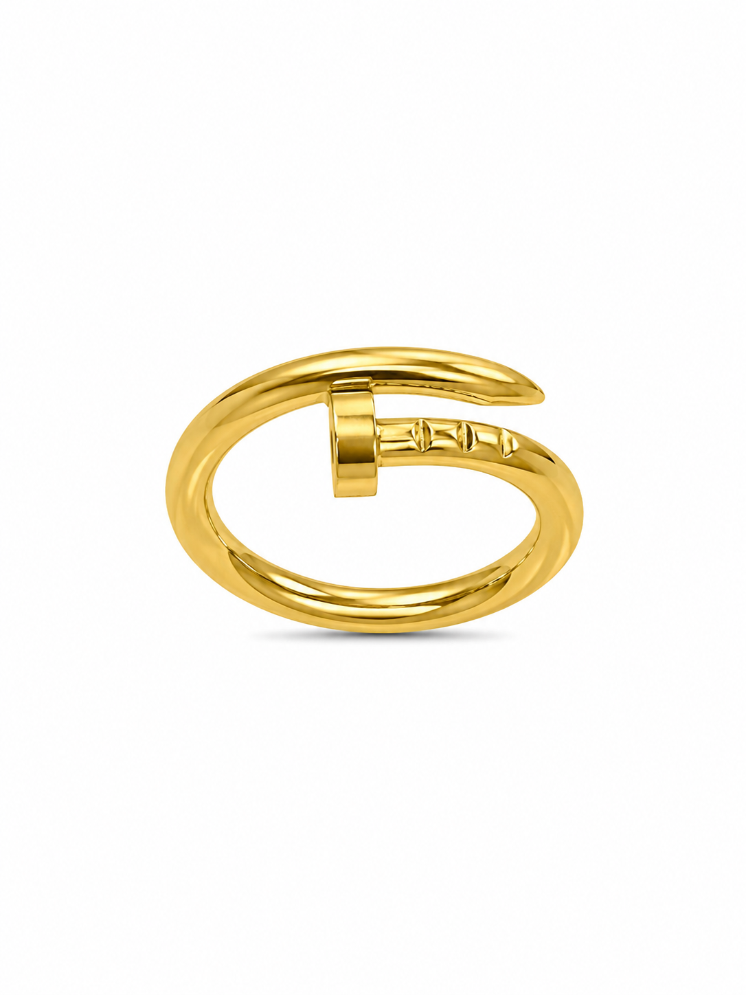 Anel Prego Pietra Banhado em Ouro 18K