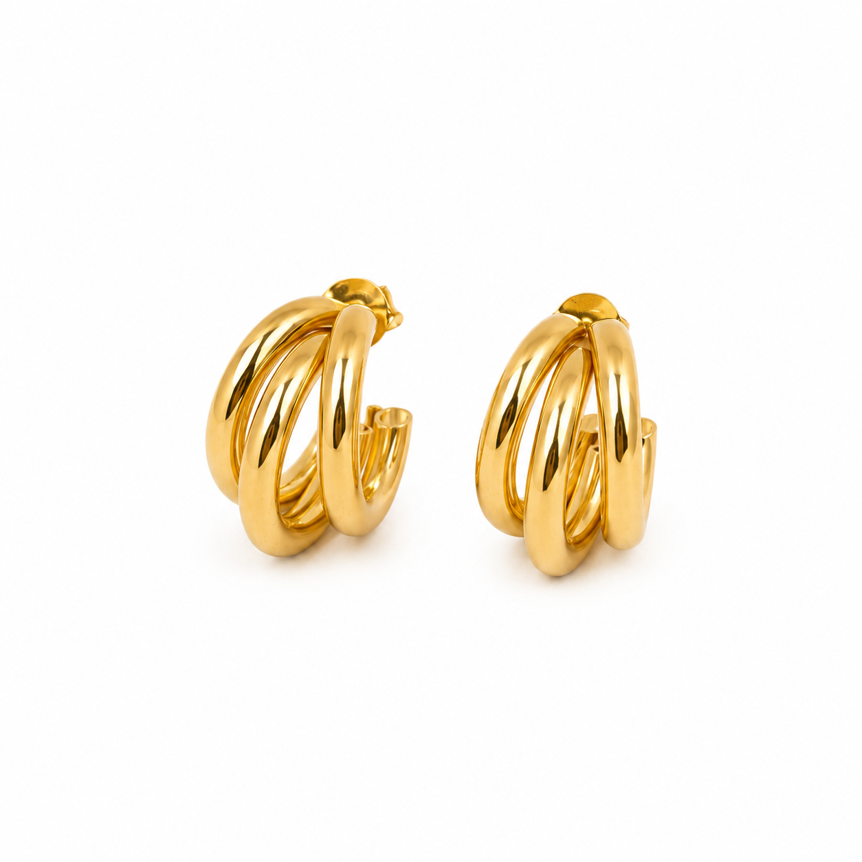 Brinco Argola Monique Banhado em Ouro 18K
