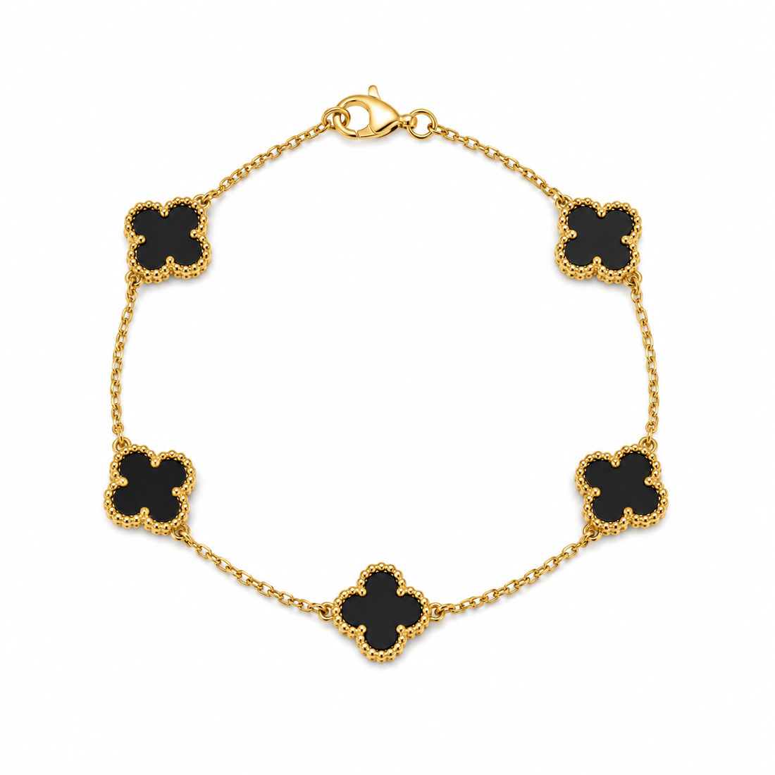 Pulseira Trevos Lina Banhado em Ouro 18K