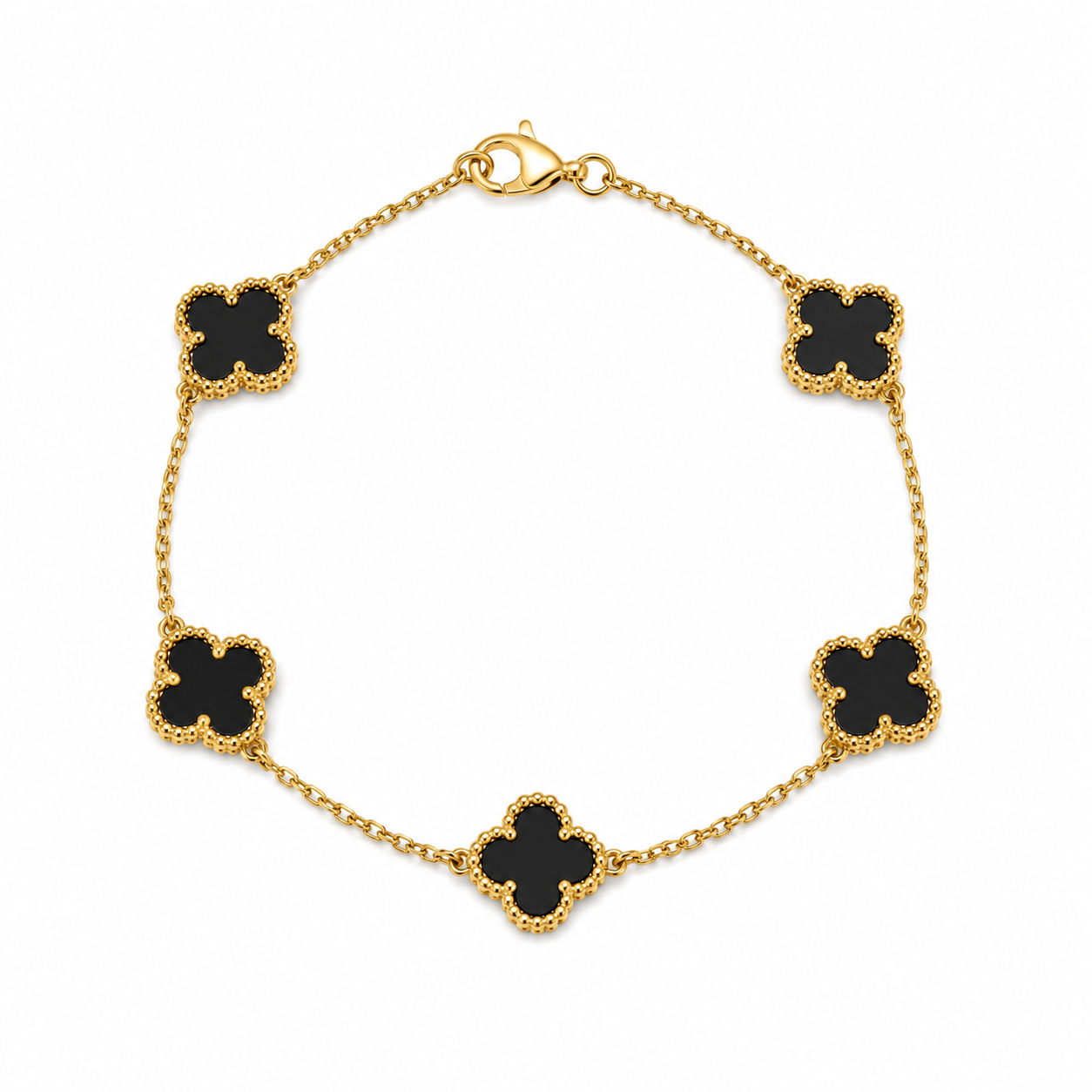 Pulseira Trevos Lina Banhado em Ouro 18K