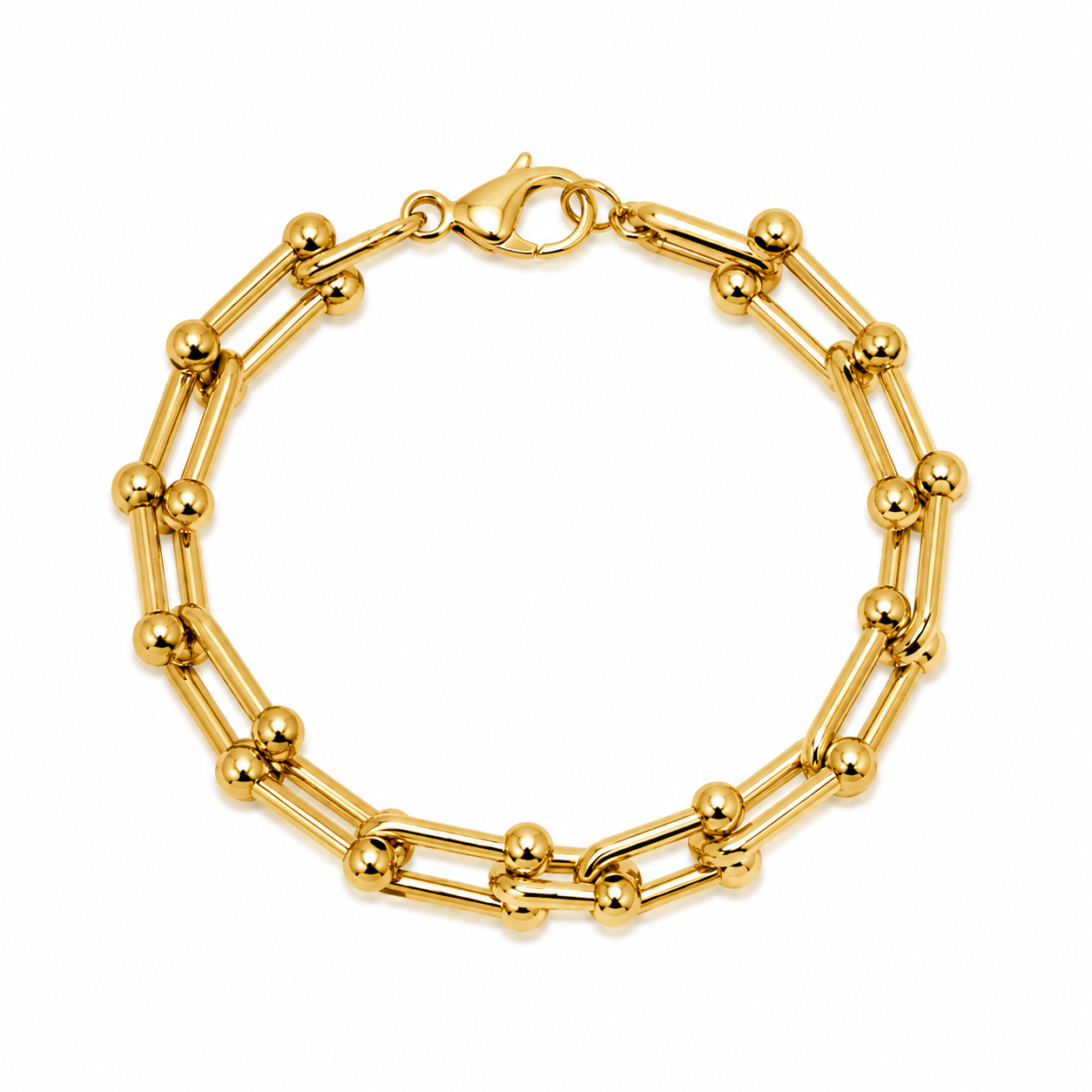 Pulseira Elos Entrelaçados Isadora Banhado em Ouro 18K