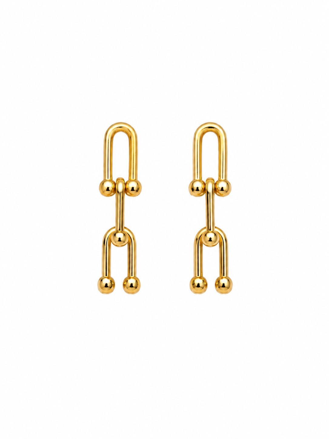 Brinco Elos Entrelaçados Isadora Banhado em Ouro 18K