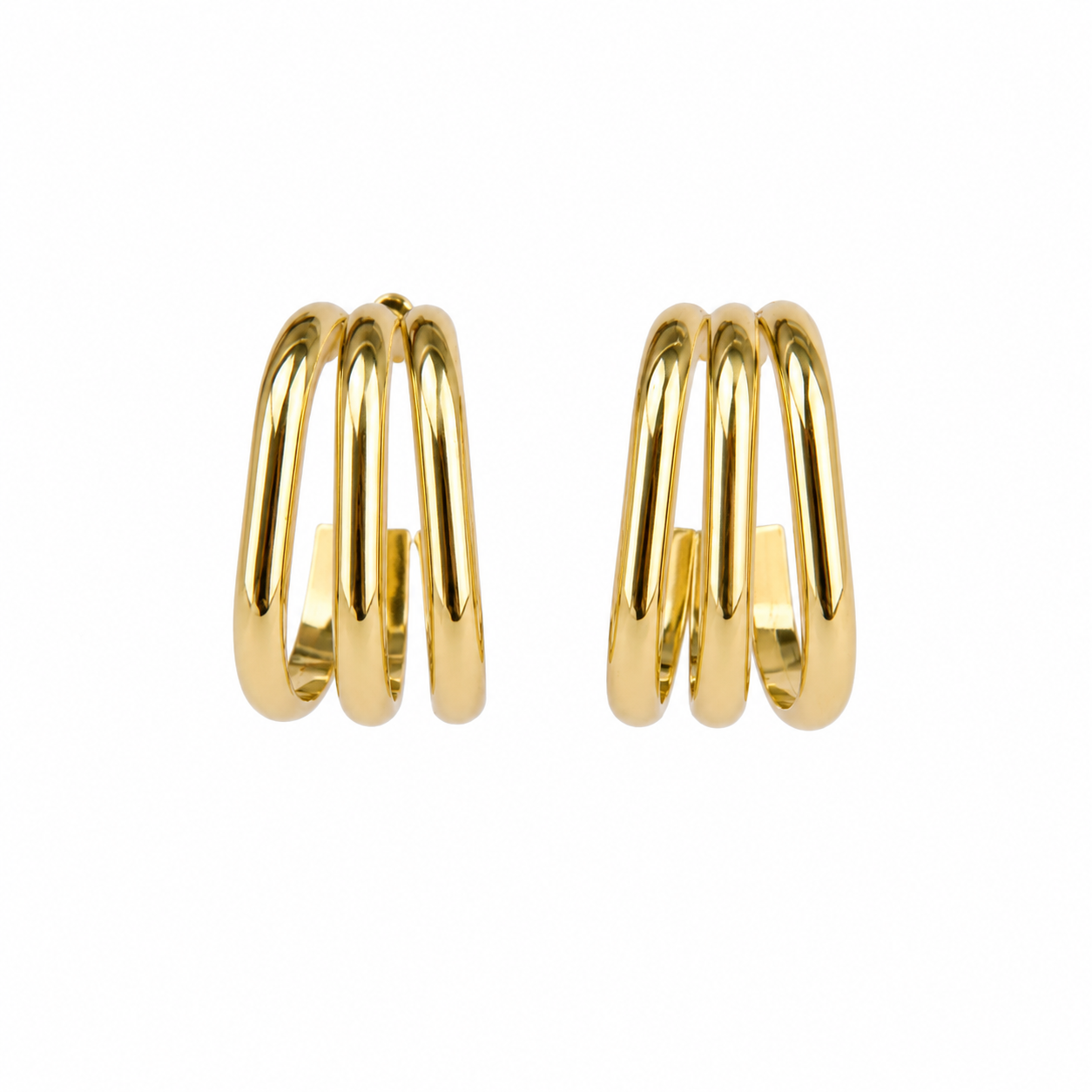 Brinco Argola Ana Banhado em Ouro 18K