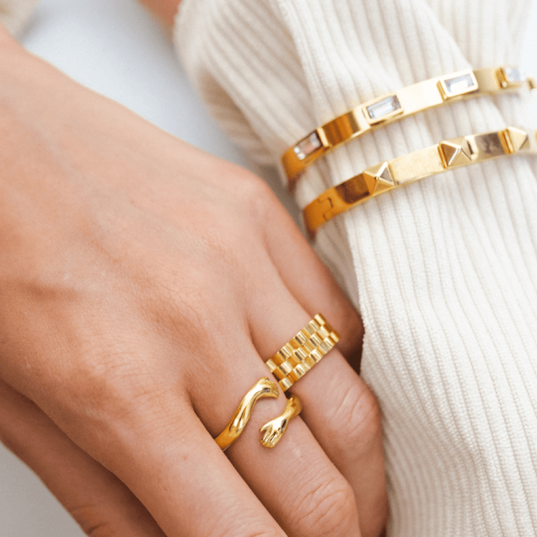 Anel Enlace Banhado em Ouro 18K