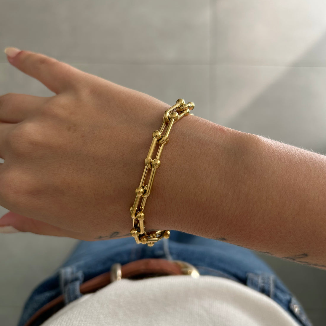 Pulseira Elos Entrelaçados Zurique Aço Inoxidável