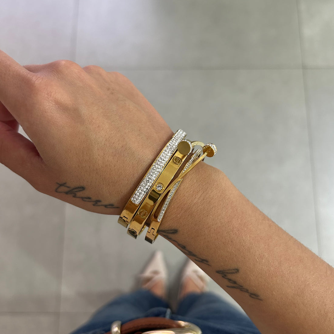 Bracelete Prego Zircônias Toledo Aço Inoxidável