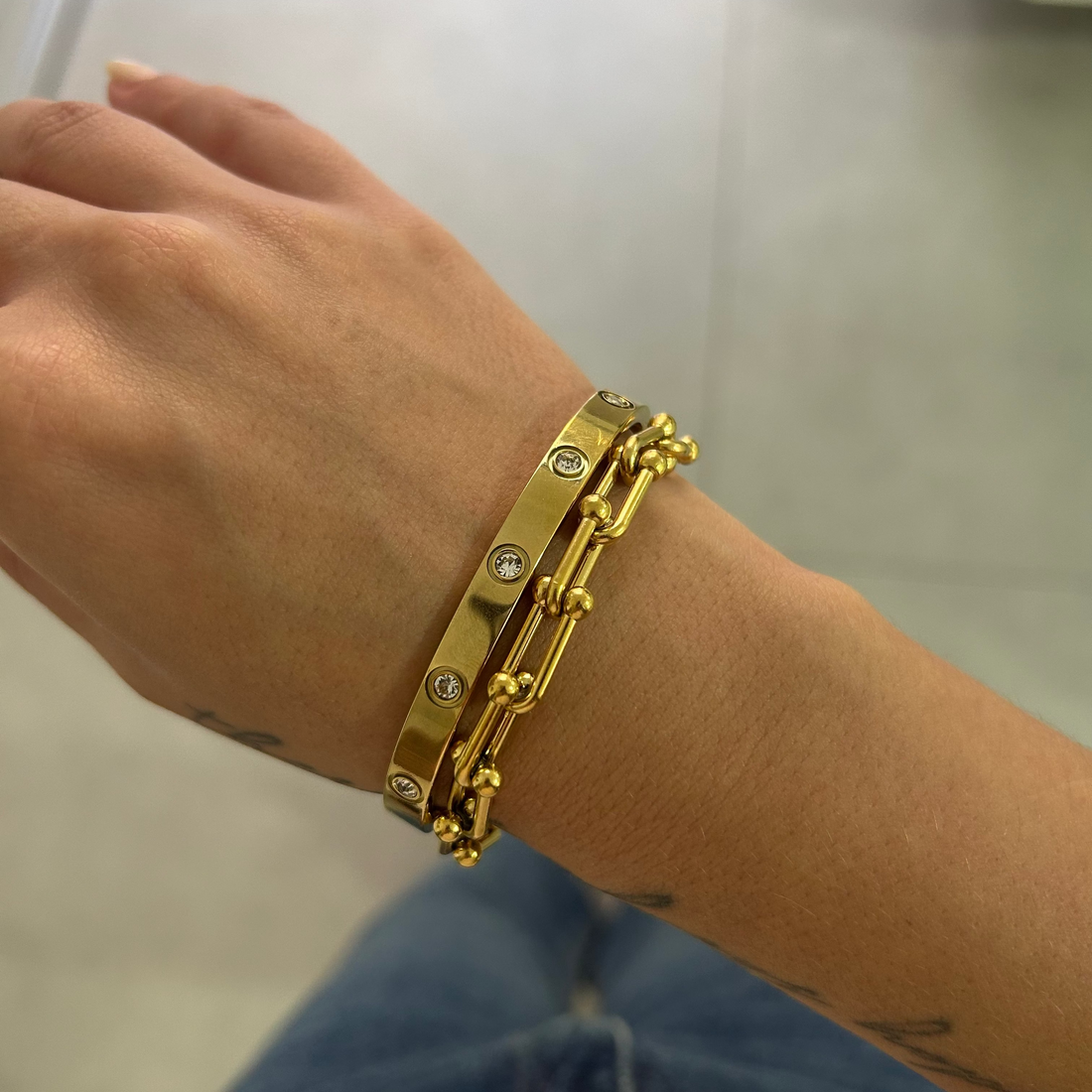Pulseira Elos Entrelaçados Zurique Aço Inoxidável