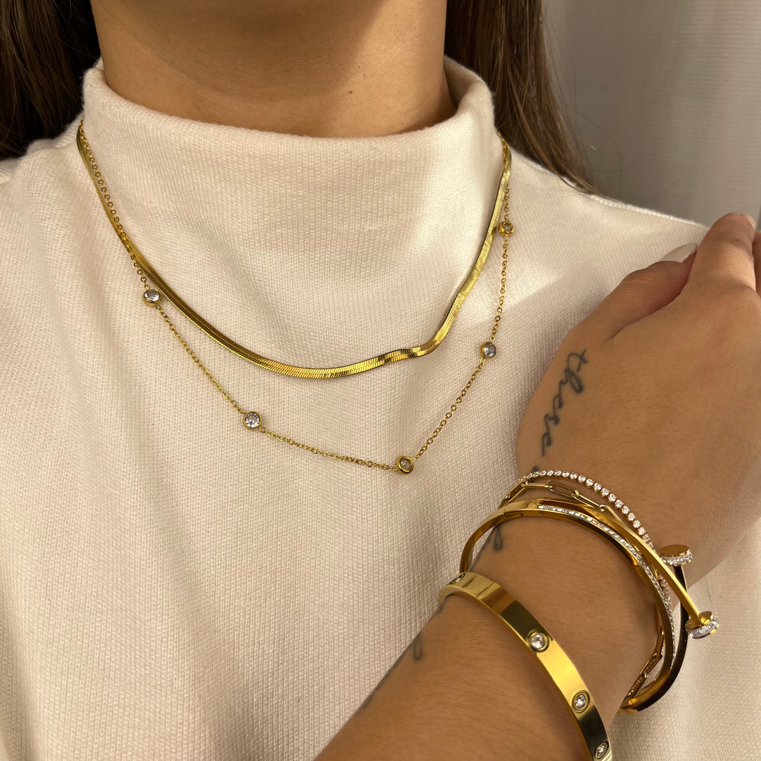 Bracelete Cecília Banhado em Ouro 18K