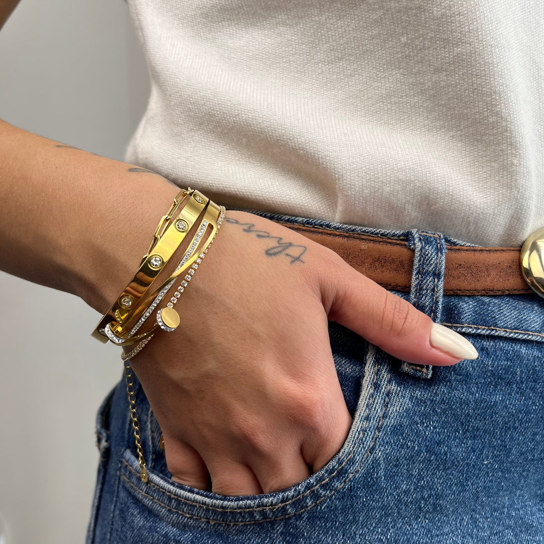 Bracelete Cecília Banhado em Ouro 18K