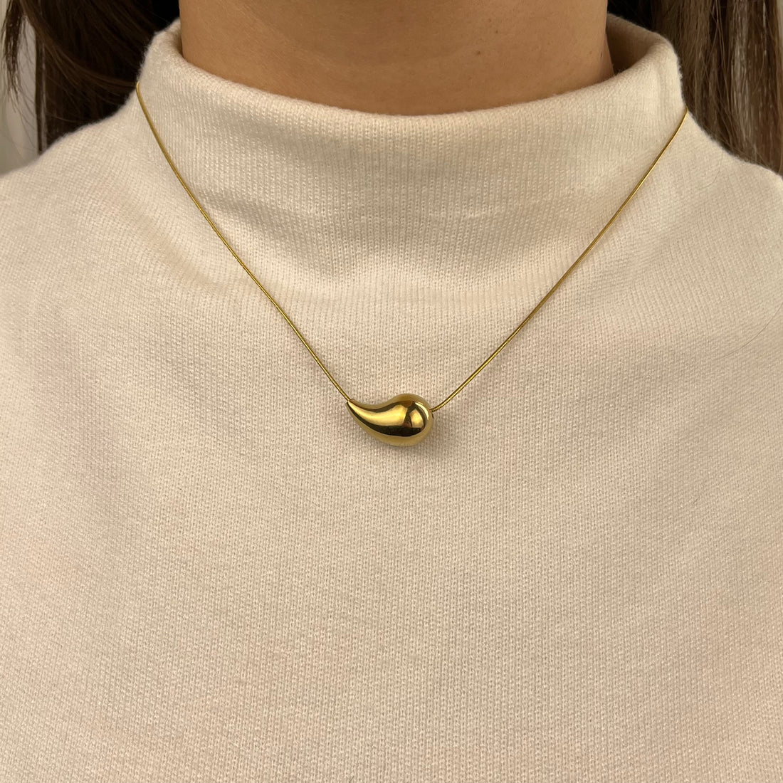Colar Gota Mirelle Banhado em Ouro 18K