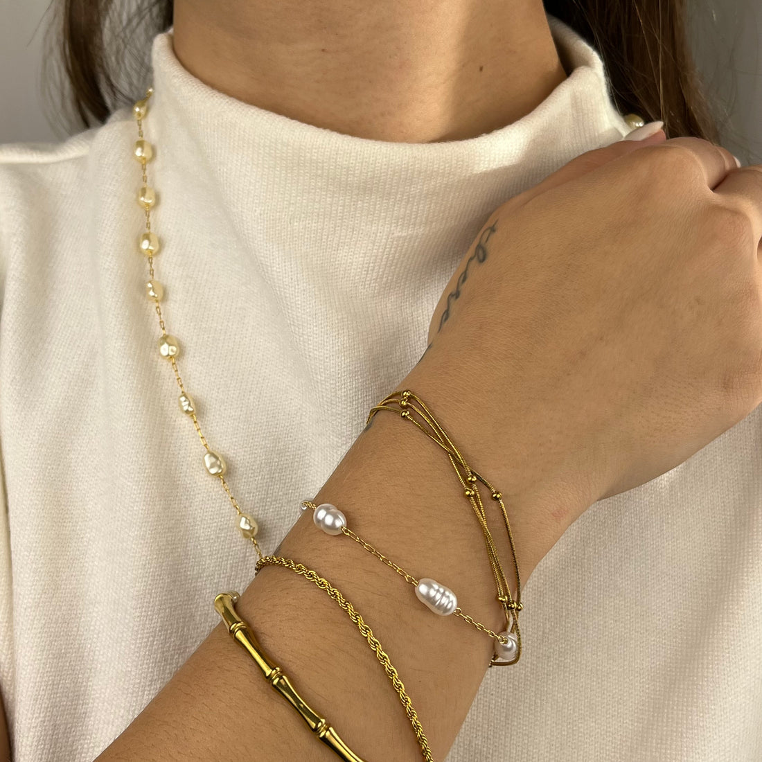 Pulseira Ayla Banhado em Ouro 18K