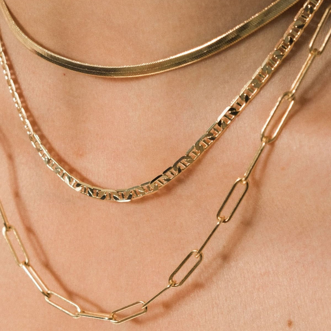 Mix Colar Ravena Banhado em Ouro 18K