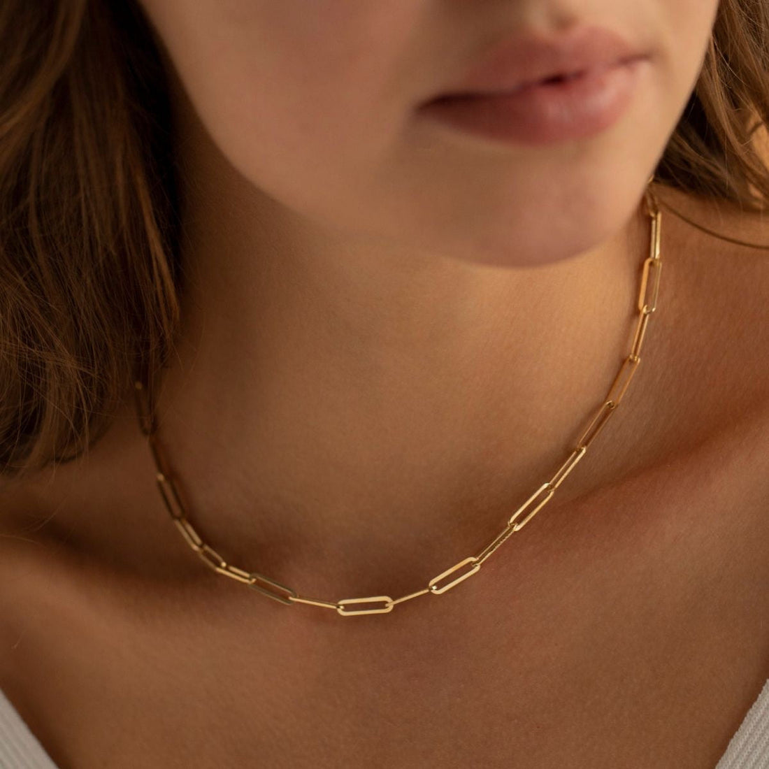 Colar Elos Viviane Banhado em Ouro 18K