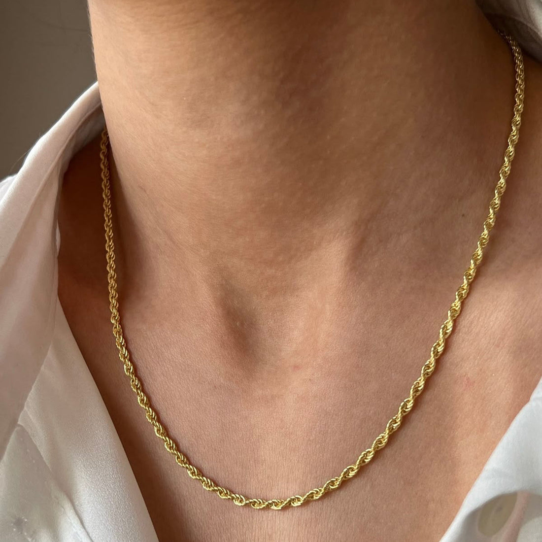 Colar Cordão Baiano 2mm Antonella Banhado em Ouro 18K