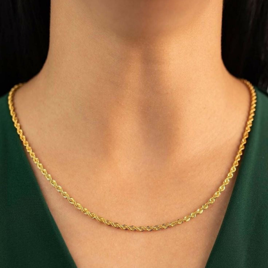 Colar Cordão Baiano 2mm Antonella Banhado em Ouro 18K