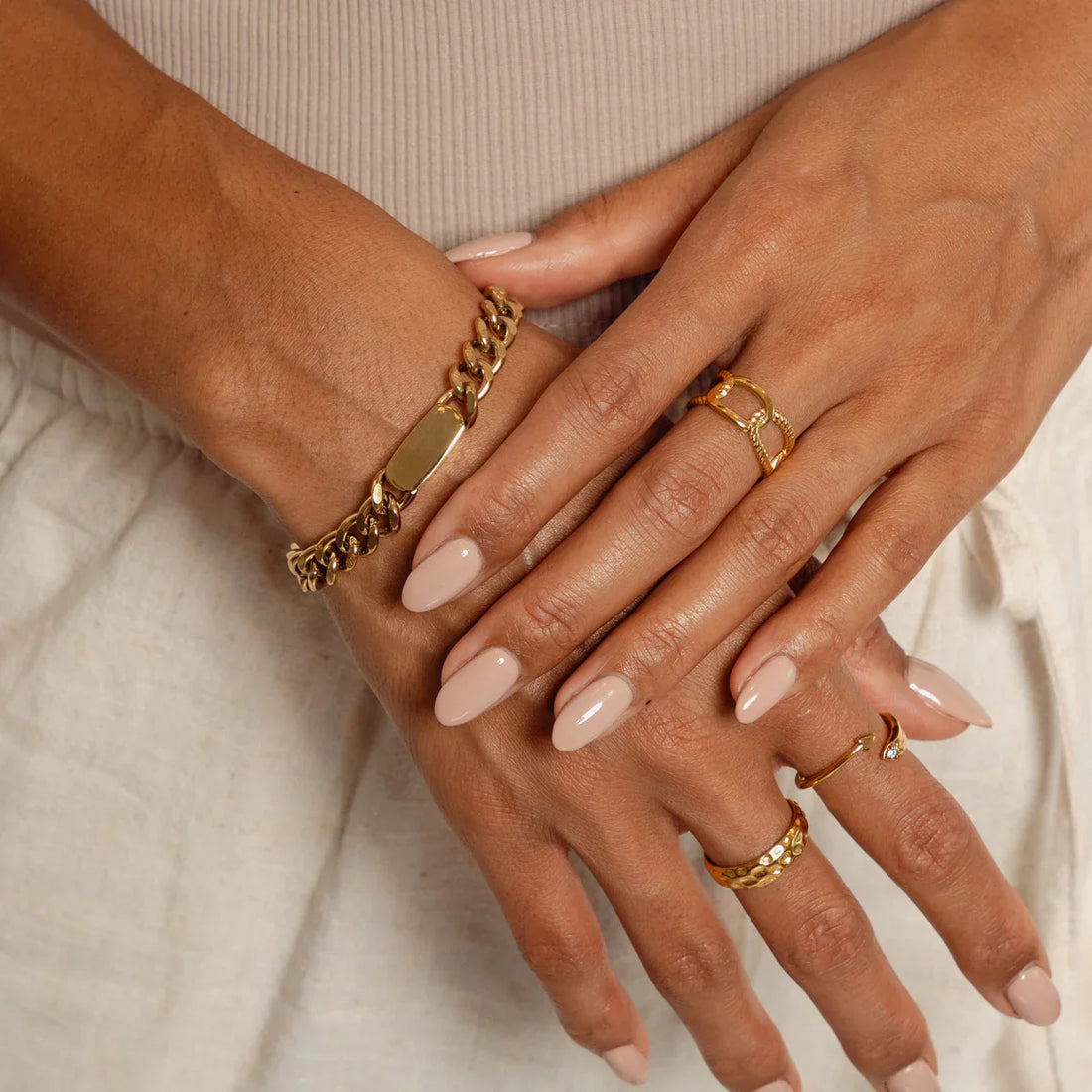 Pulseira Corrente Clarena Banhado em Ouro 18K