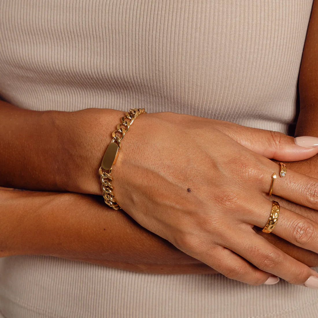 Pulseira Corrente Clarena Banhado em Ouro 18K
