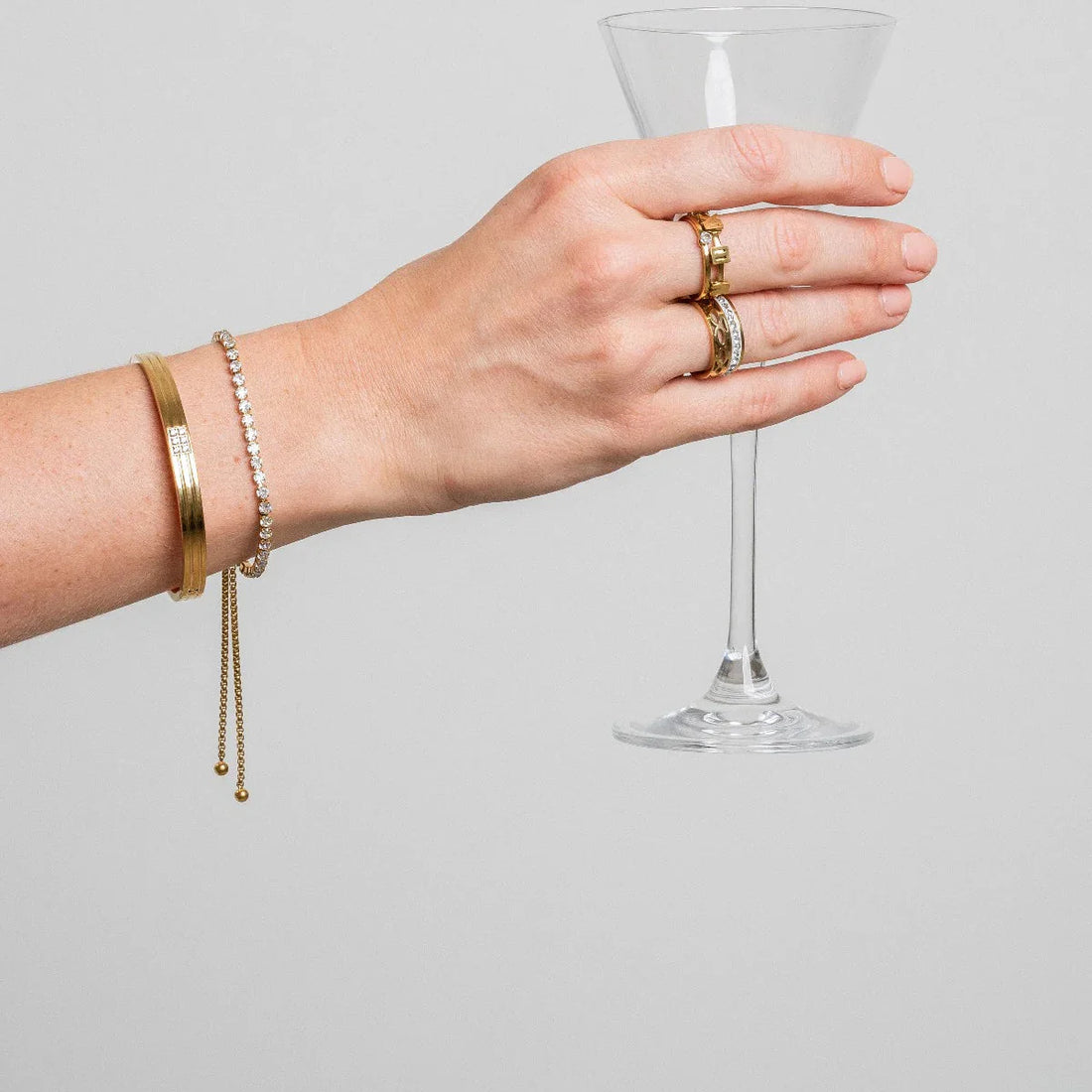 Pulseira Ajustável Juliene Banhado em Ouro 18K