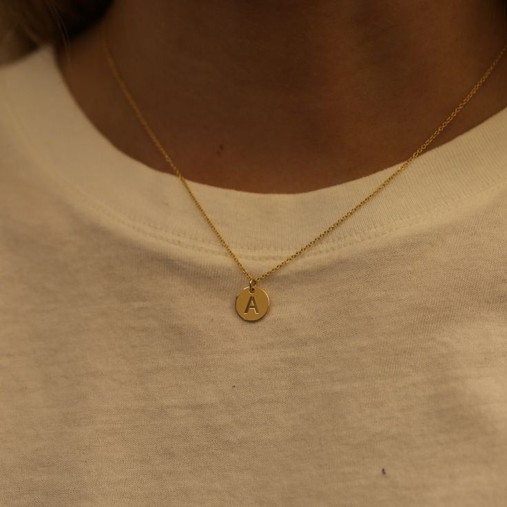 Colar Letra Inicial Anice Banhado em Ouro 18K