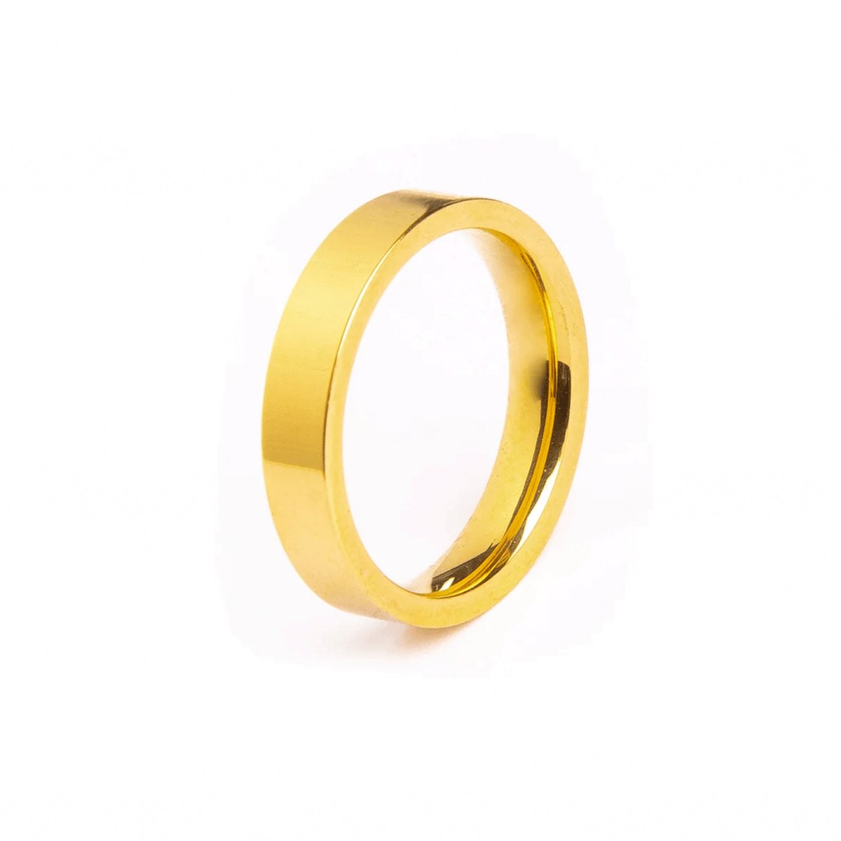 Aliança Quadrada Rafaela Banhado em Ouro 18K