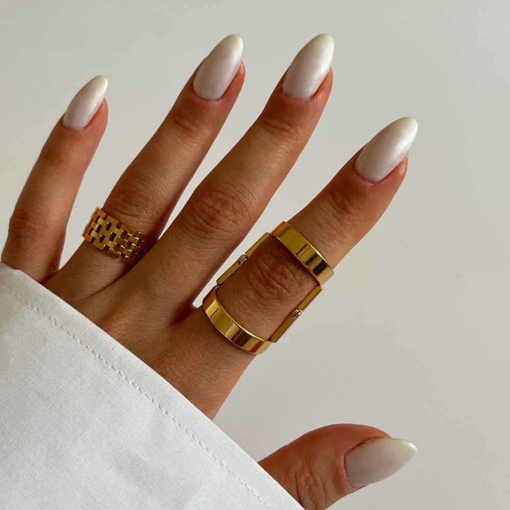 Anel Articulado Lexa Banhado em Ouro 18K