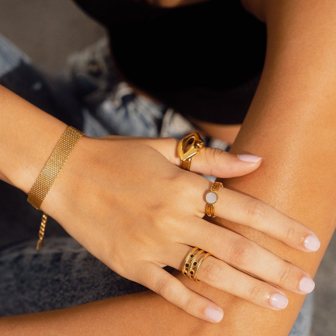 Anel Melissa Banhado em Ouro 18K