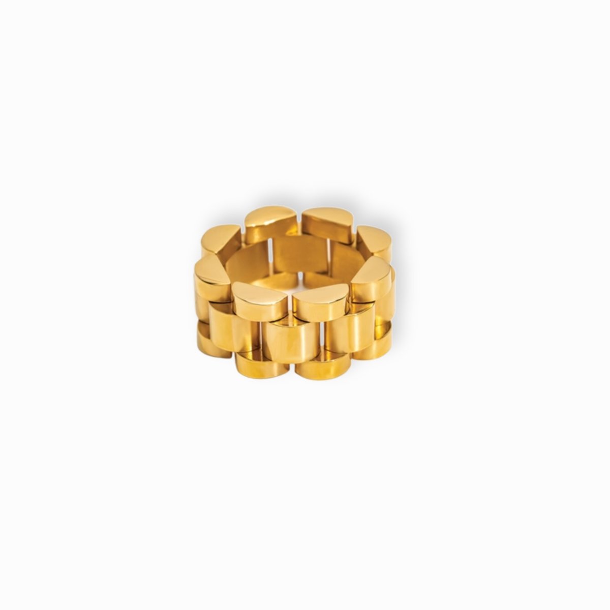 Anel Elos Camille Banhado em Ouro 18K