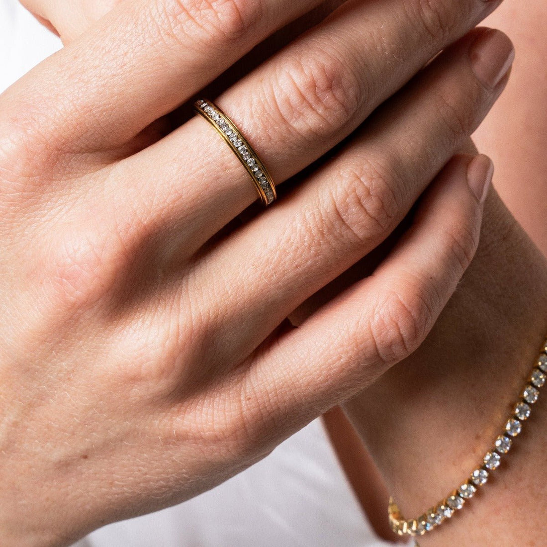 Anel Brilhante Ale Banhado em Ouro 18K