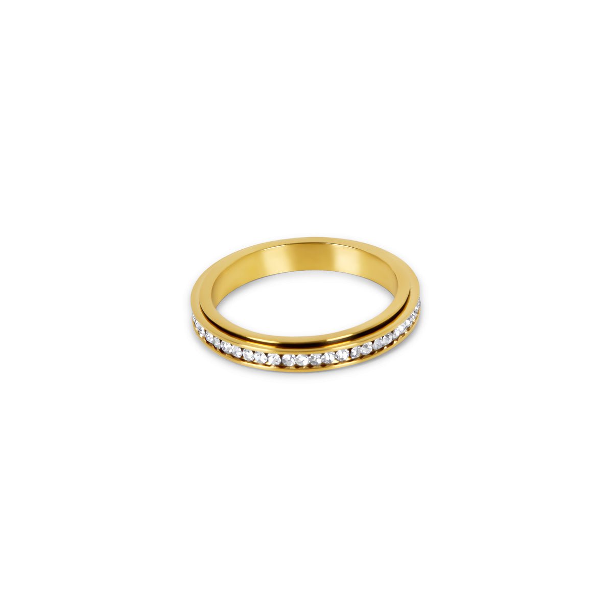Anel Brilhante Ale Banhado em Ouro 18K