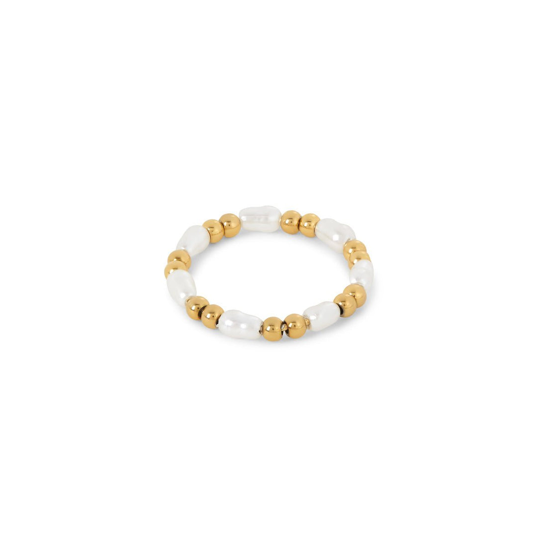 Anel Pérola Simone Banhado em Ouro 18k