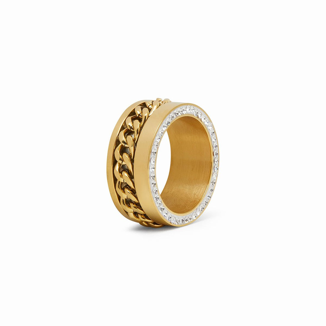 Anel Elos Zircônia Alenya Banhado em Ouro 18K