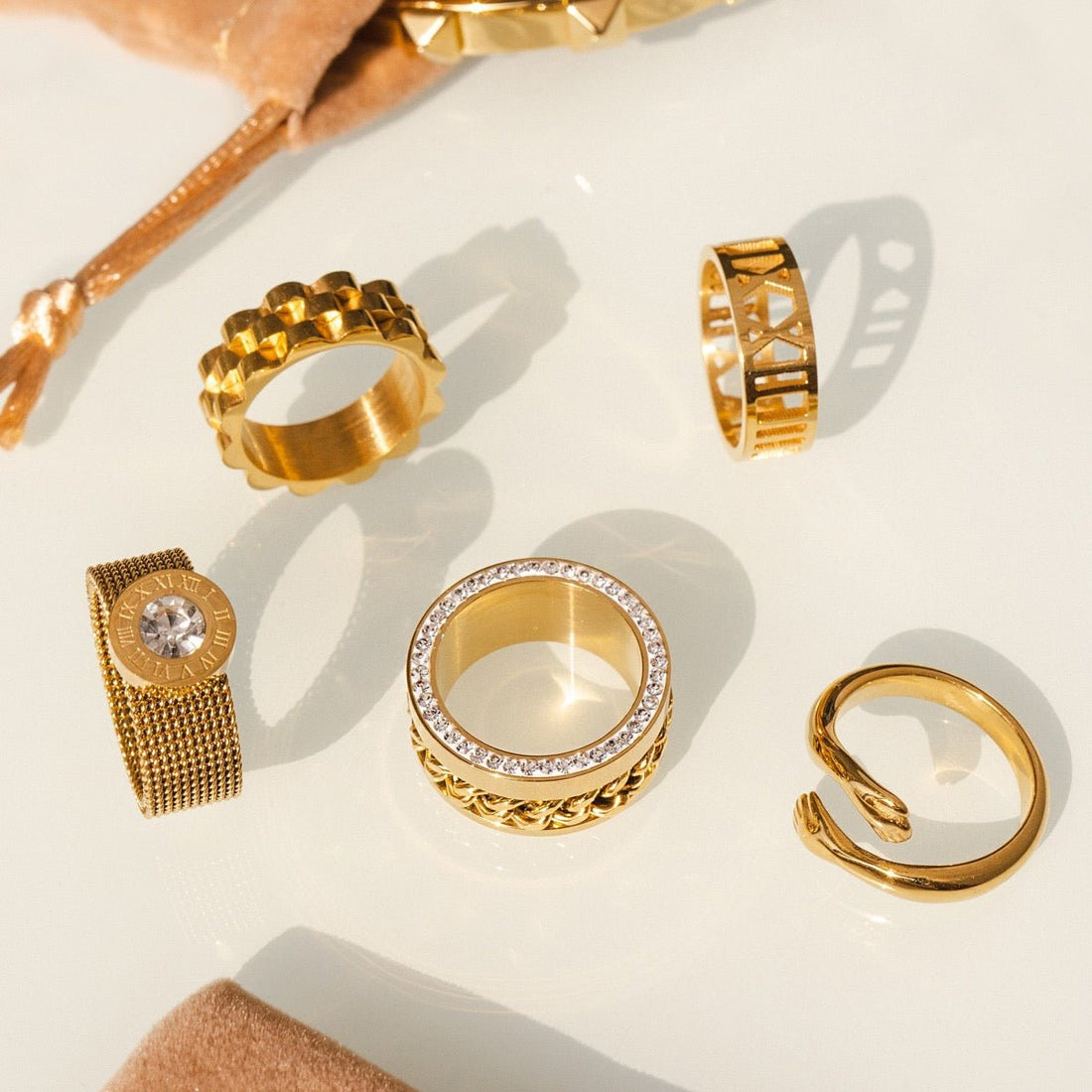 Anel Elos Zircônia Alenya Banhado em Ouro 18K
