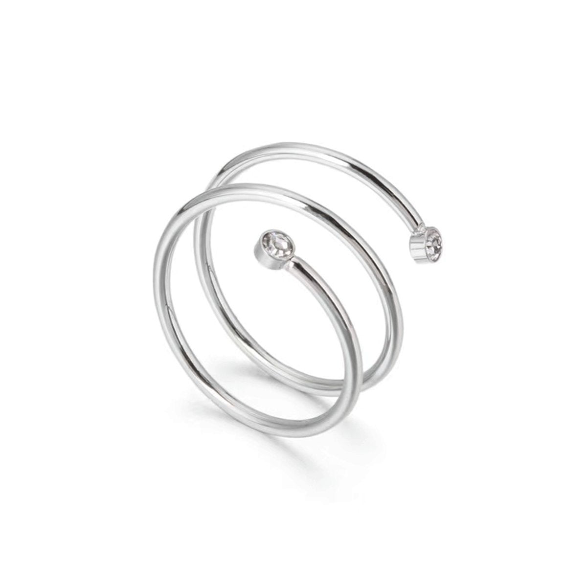 Anel Espiral Clarisse Prata