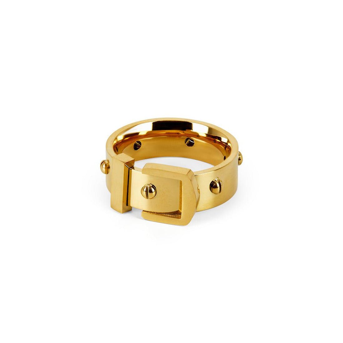 Anel Fivela Cintia Banhado em Ouro 18K