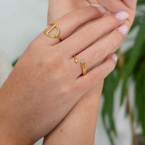 Anel Alana Banhado em Ouro 18K
