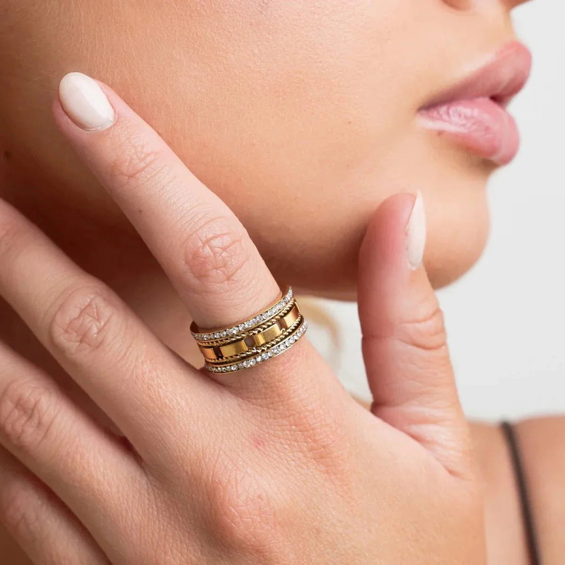 Anel Lioren Banhado em Ouro 18K