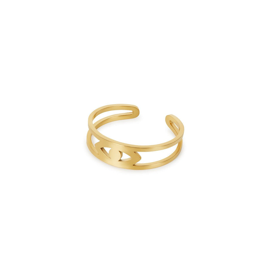 Anel Ajustável Olho Grego Kalila Banhado em Ouro 18K