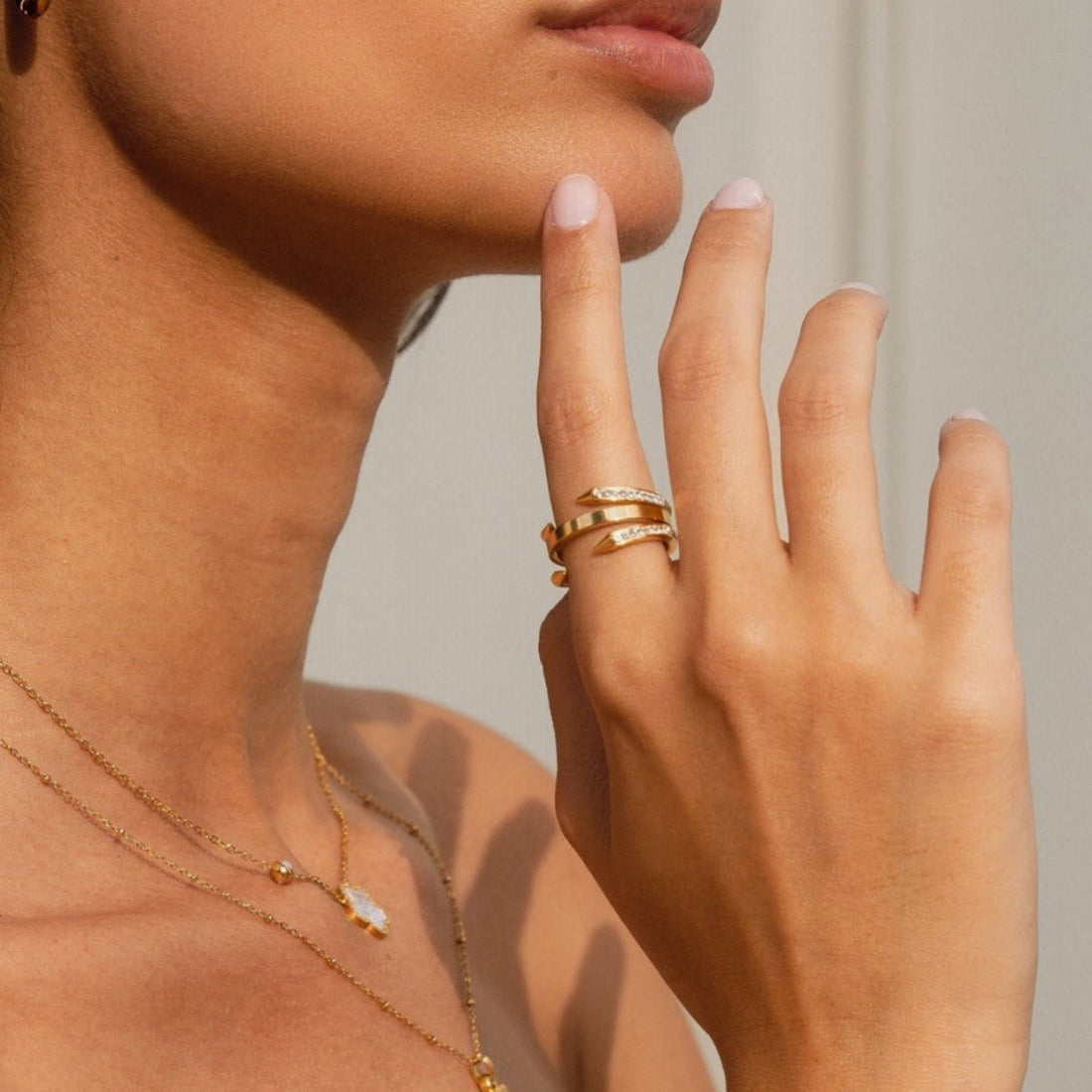 Anel Brienne Banhado em Ouro 18K
