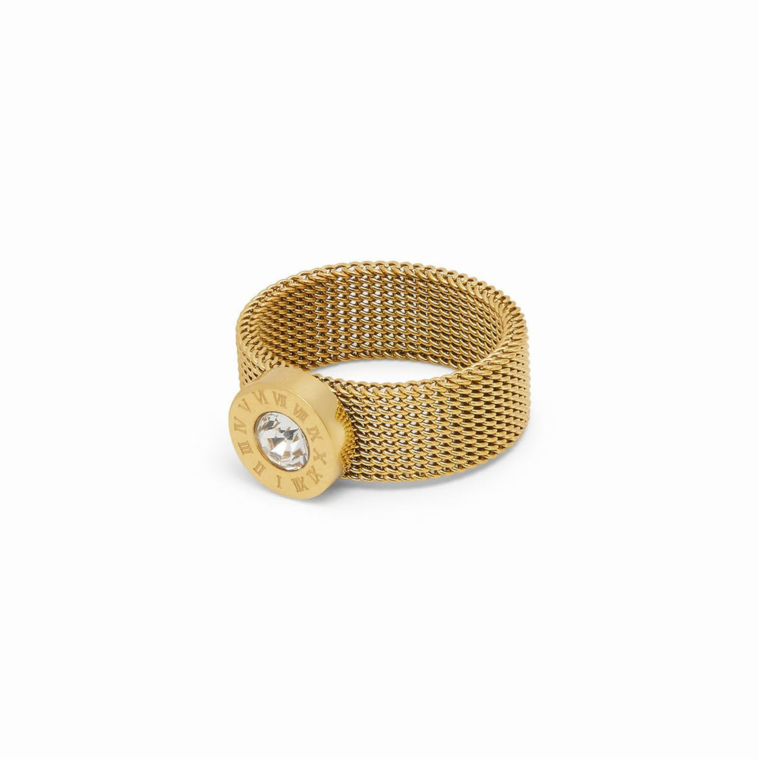 Anel Malha Aline Banhado em Ouro 18K