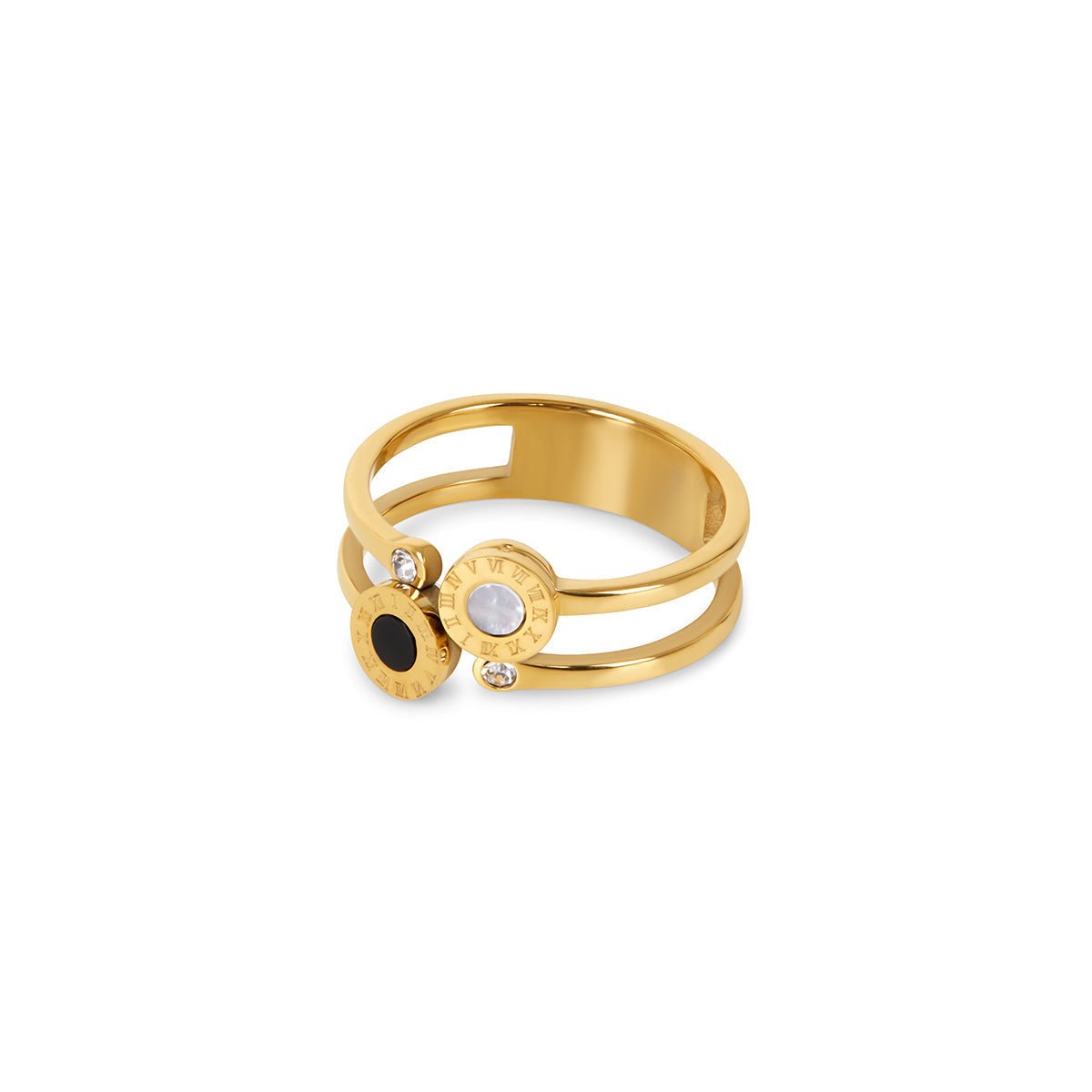 Anel Lavínia Banhado em Ouro 18K
