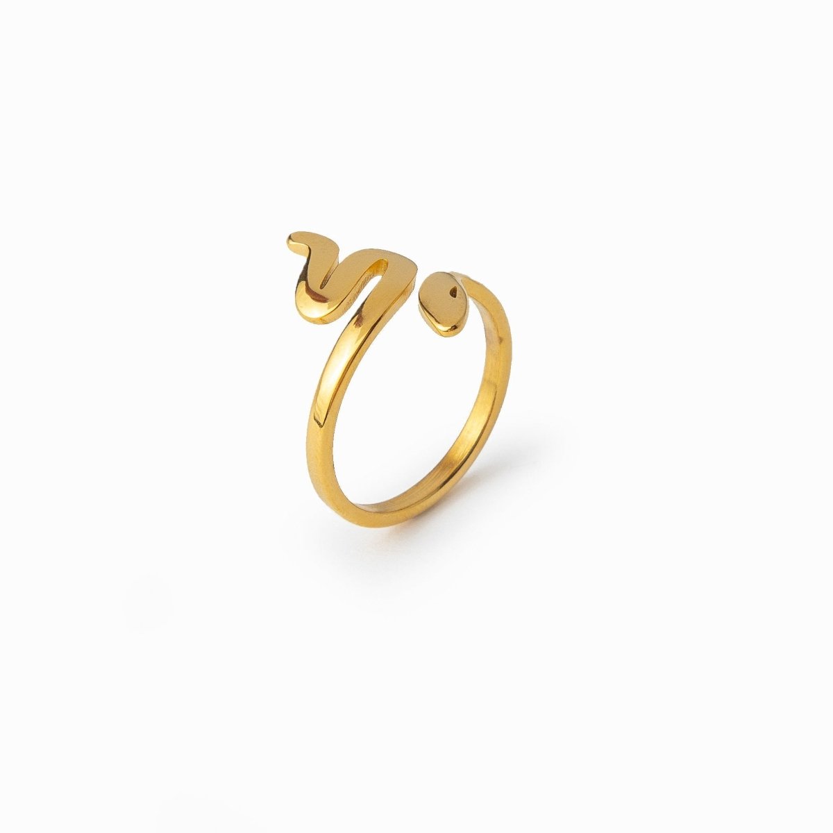 Anel Cobra Jane Banhado em Ouro 18K