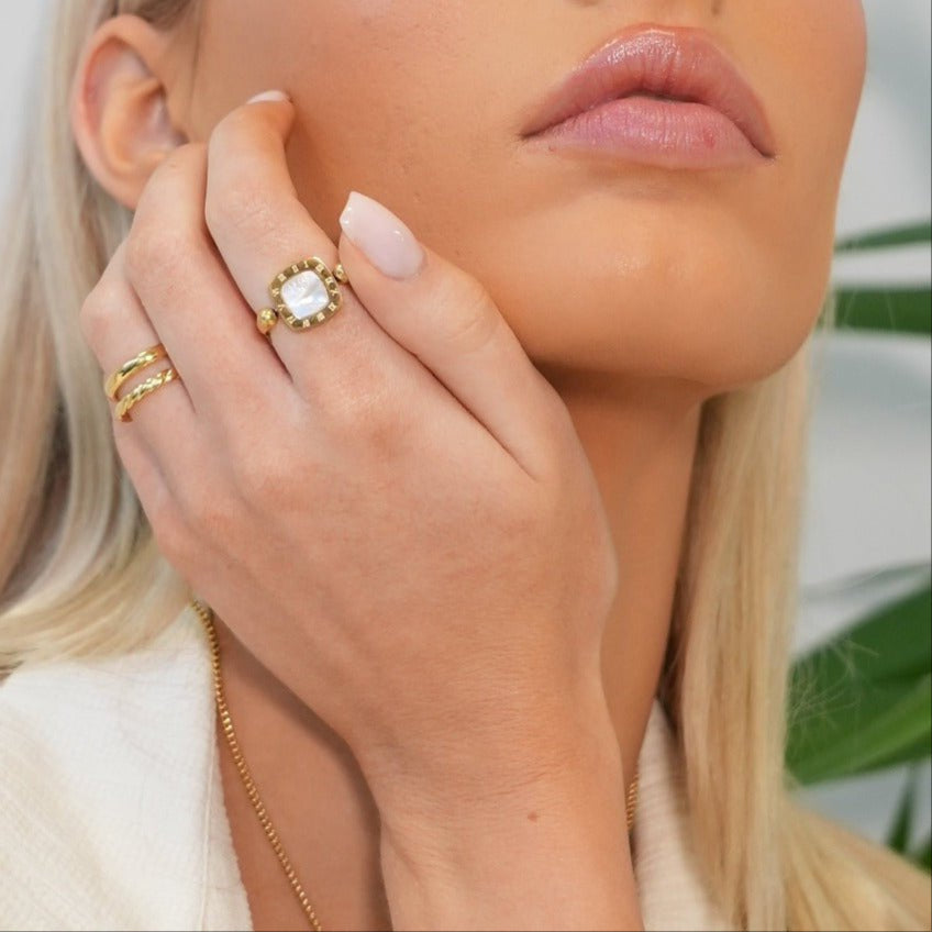 Anel Cyran Banhado em Ouro 18K