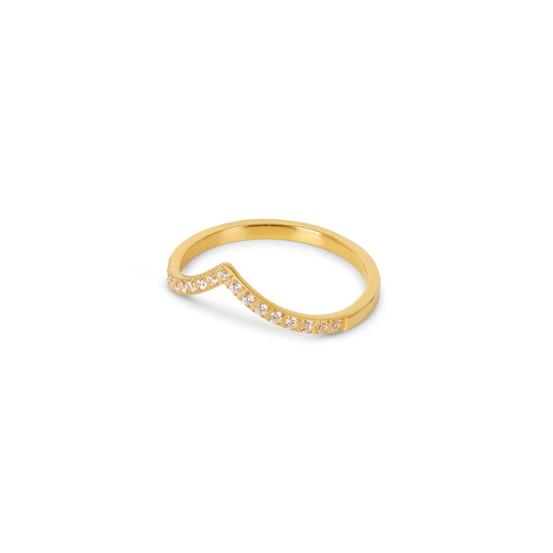 Anel Zircônia Mia Banhado em Ouro 18K