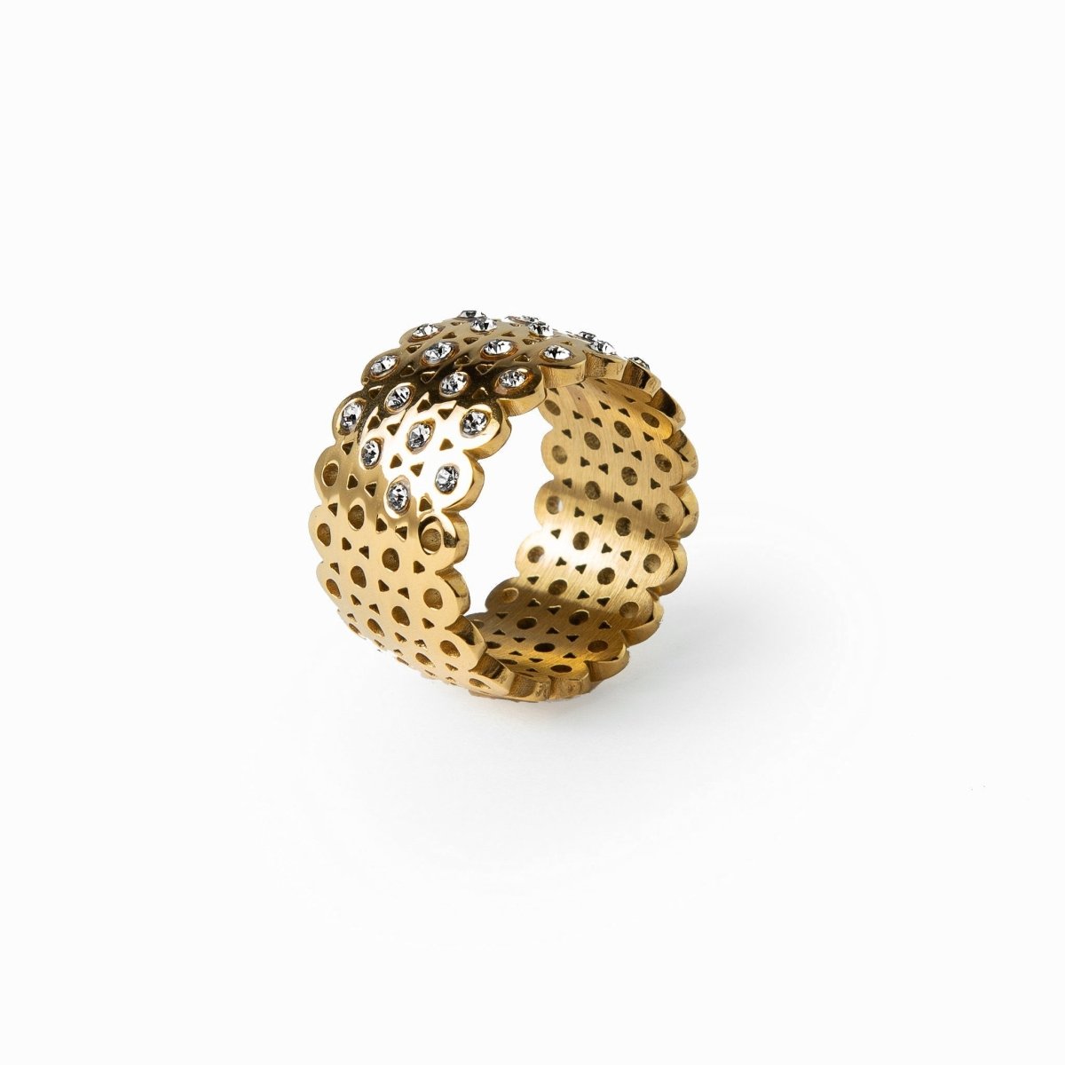 Anel Thamara Banhado em Ouro 18K