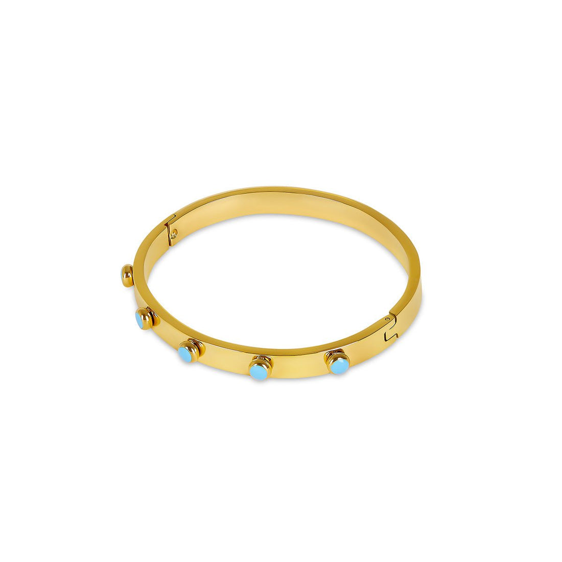 Bracelete Mariana Aqua Banhado em Ouro 18K