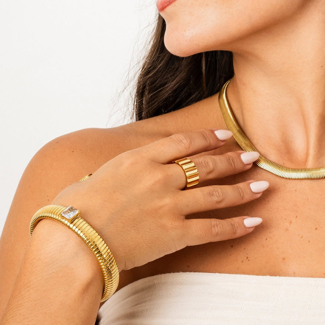 Bracelete Cyrine Banhado em Ouro 18K