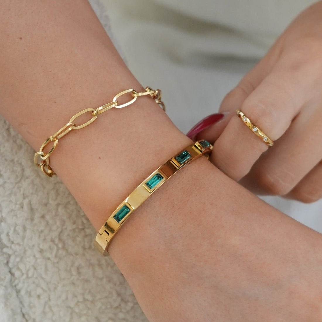 Bracelete Cris Banhado em Ouro 18K