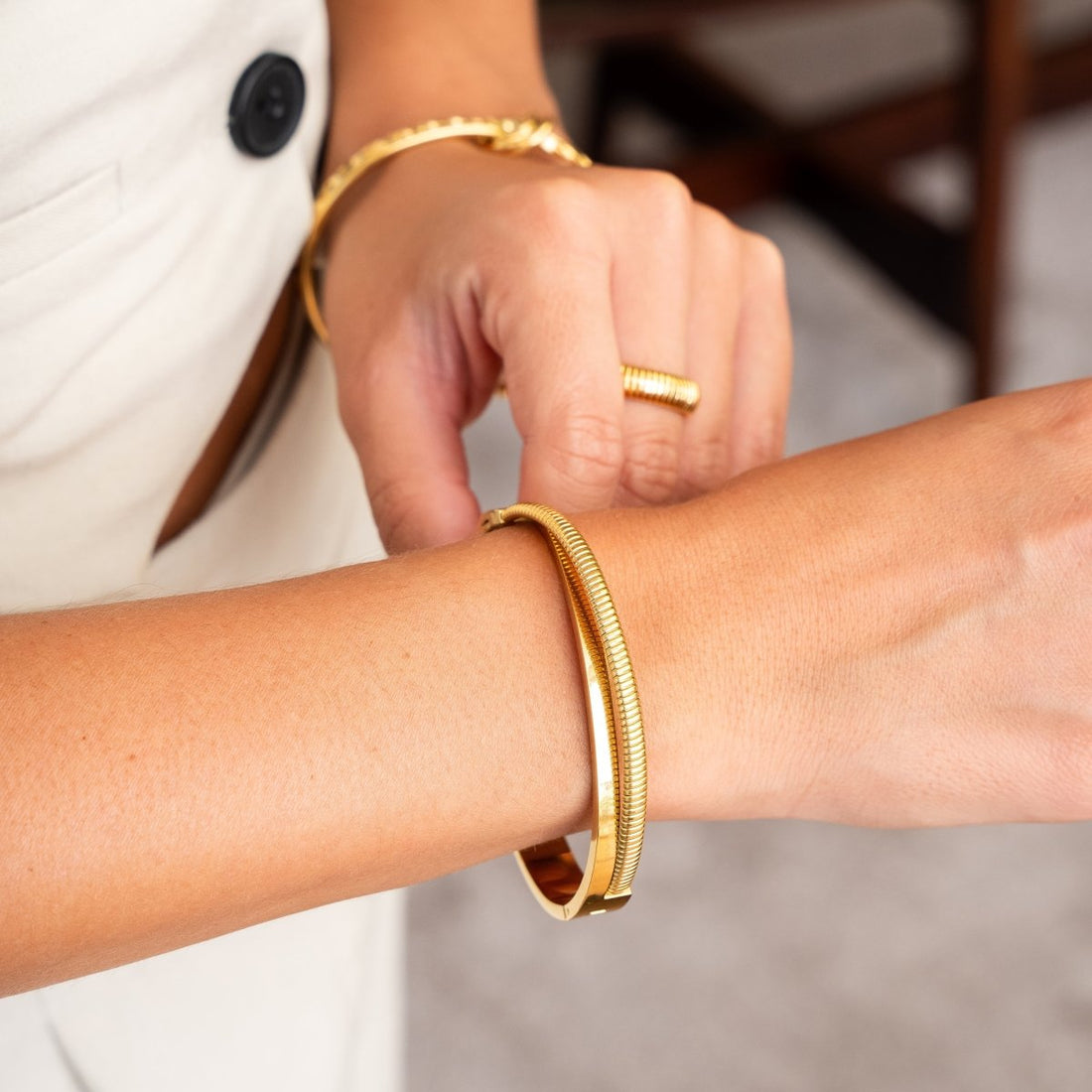 Bracelete Dualis Banhado em Ouro 18K